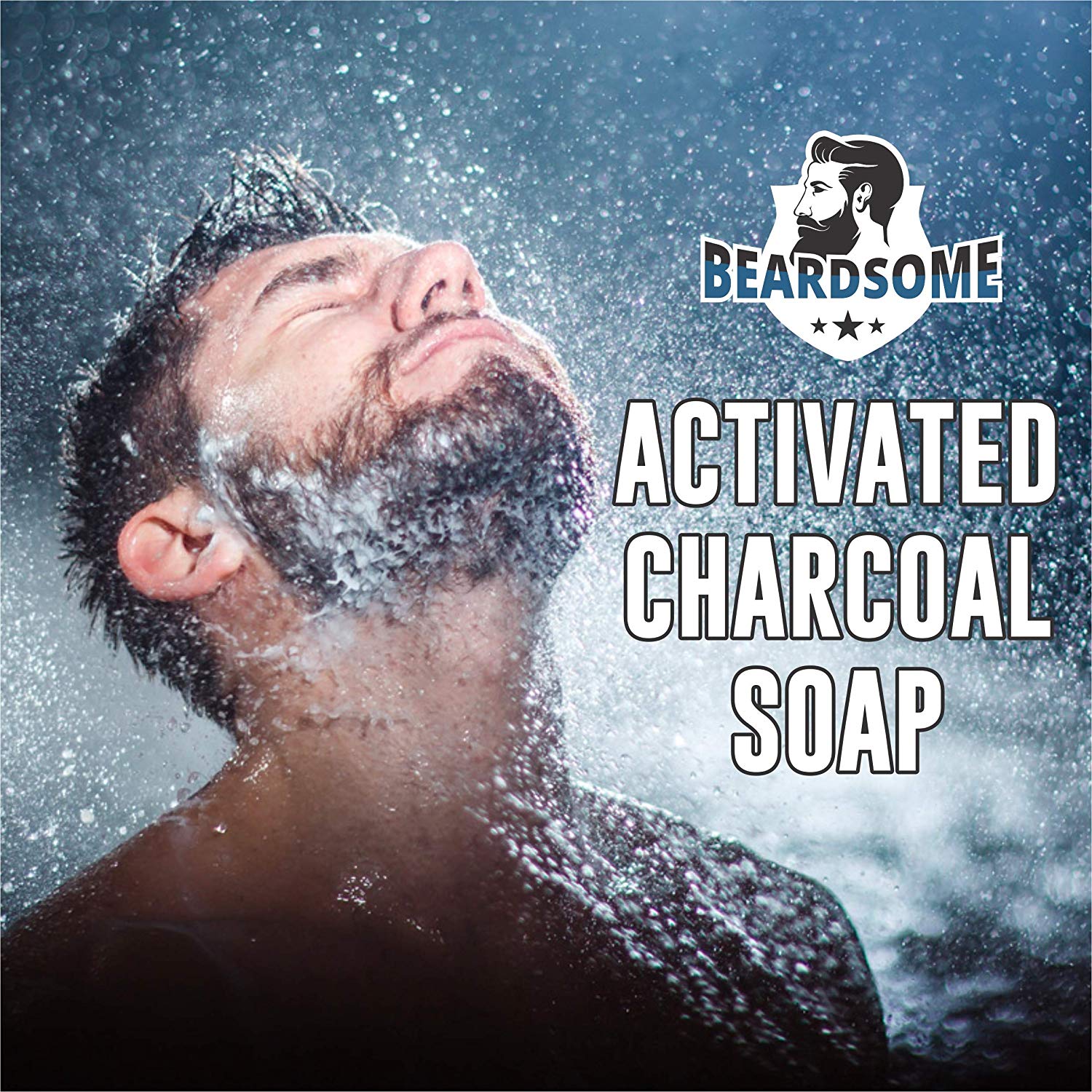 shoprythmindia Men's Grooming Beardsome Activated Charcoal Soap for Men